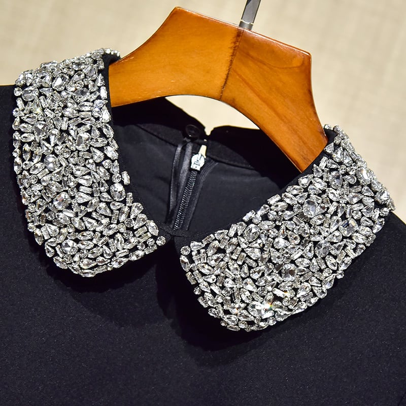 【新品】　Bijou collar A-line dress