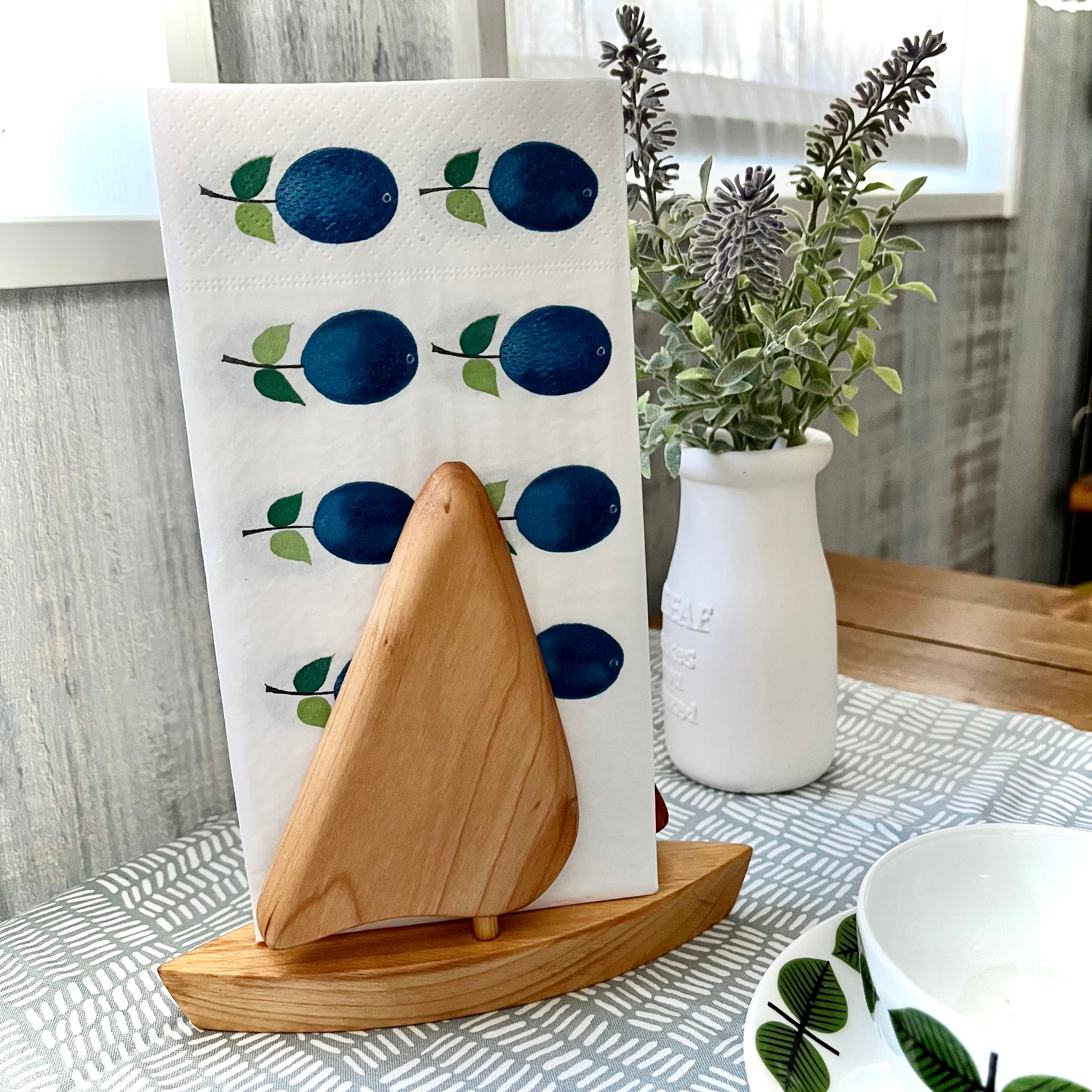 おふね型の木製ペーパースタンド／ナプキンホルダー | Etella
