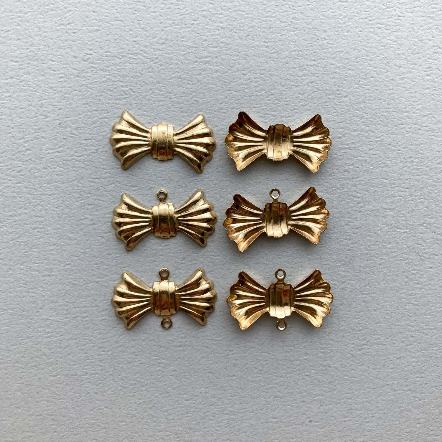最終入荷〉USA真鍮 プリーツリボン結びパーツチャーム | Dua