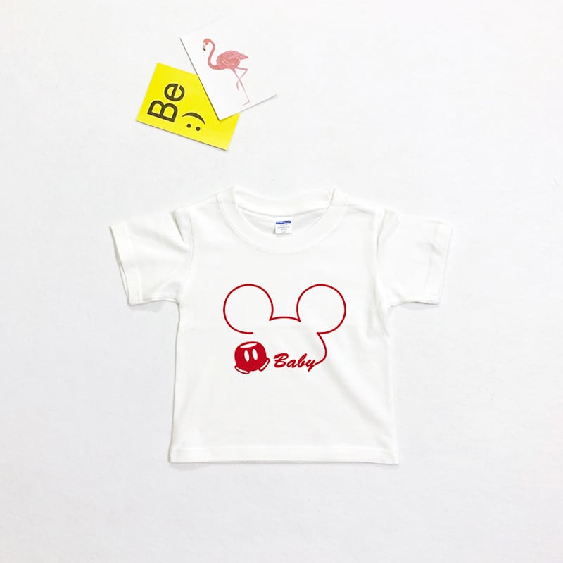 【予約商品】お出かけも楽しくなる親子コーデTシャツ ディズニー 親子ペア お揃い ミッキーマウス 7分袖Tシャツ 親子ペア ペアルック 親子  マッチング 家族 シャツ お出かけ 親子コーデ