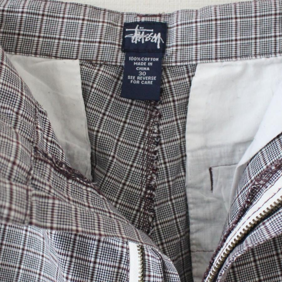 STUSSY ステューシー 00s ショートパンツ 中国製 チェック柄 30 STUSSY ステューシー 00s ショートパンツ 中国製 チェック柄 30