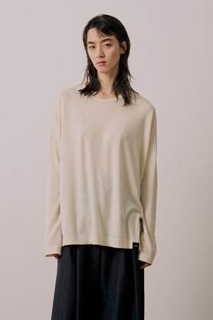 BOX長袖T / ウォッシャブルウール / U744-T01-106