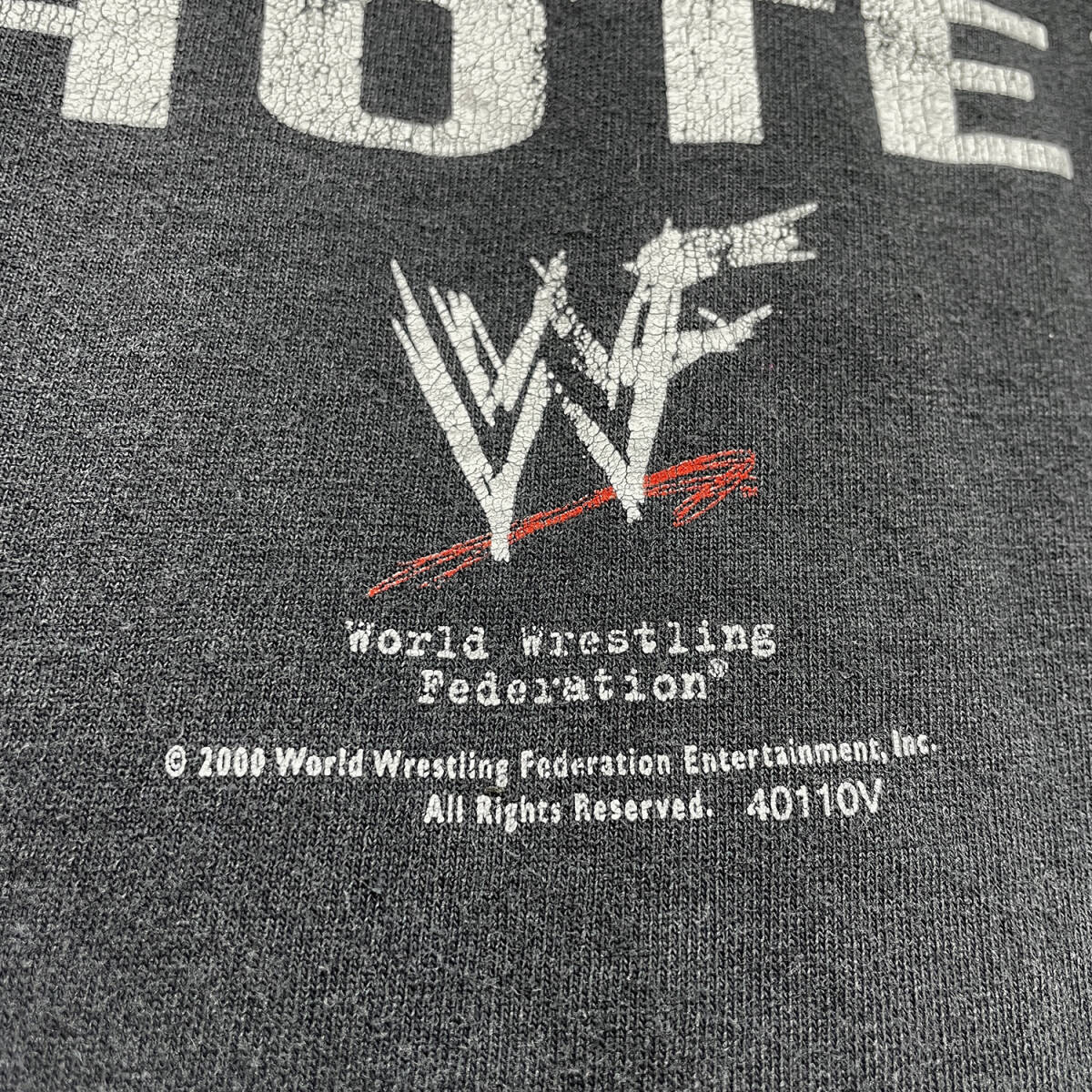 入手困難 ザロック ドウェイン ジョンソン フットボールシャツ USA製 黒 古着 USA製 WWE The Rock ザ・ロック ドウェインジョンソン