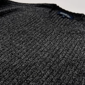 Brooks Brothers ブルックスブラザーズ メランジ リブ ウールニットセーター サイズ L /メンズ/チャコール/ダークグレー系