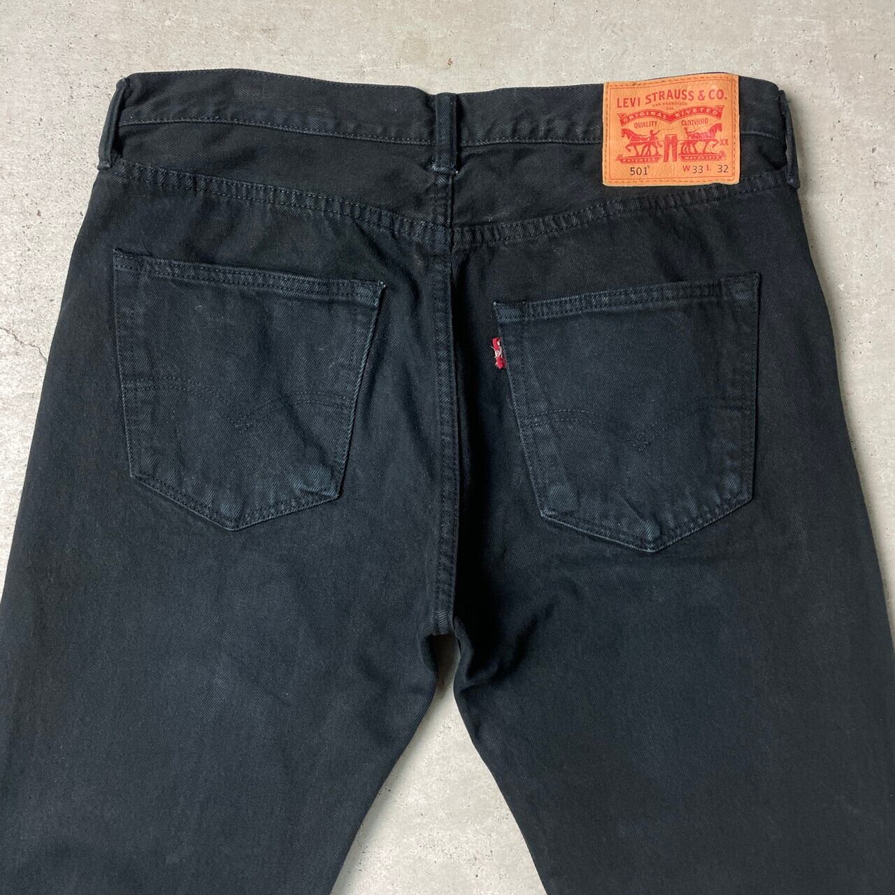 Levi's リーバイス 501 ストレート ブラックデニムパンツ メンズW33