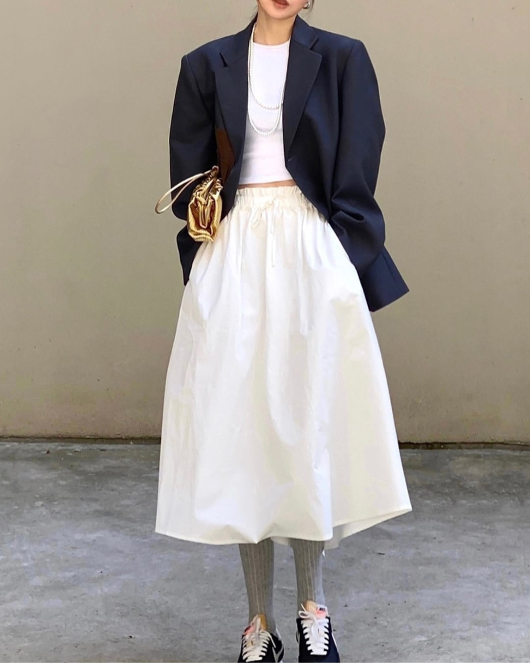 ボリュームミディ丈スカート S25008