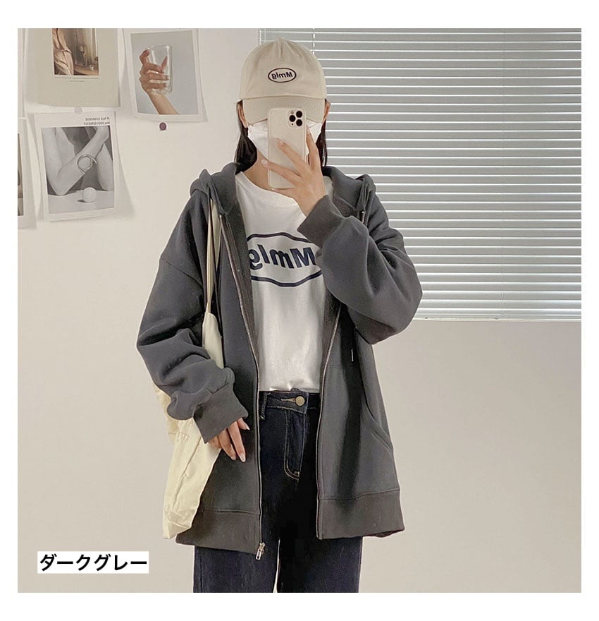 トップス レディース パーカー 長袖 無地 春 秋 冬 ストレート フード