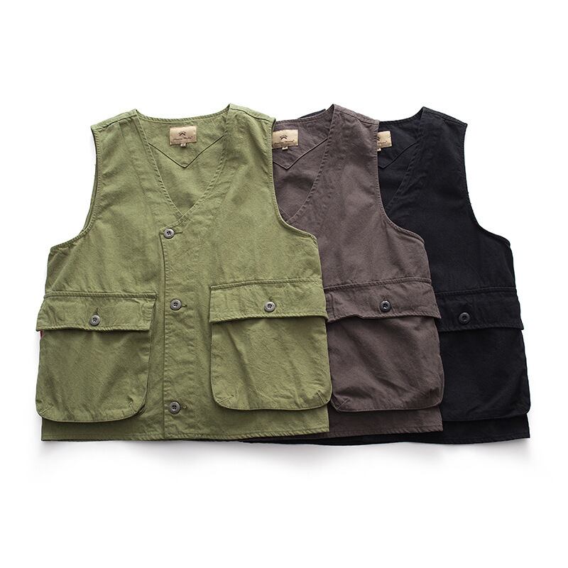Yidao VintageSummerノースリーブ薄いeseワークウェアベストルーズオールマッチチョッキメンズベスト-アリババ サマー 夏物 ビンテージ hip6-16118524665207