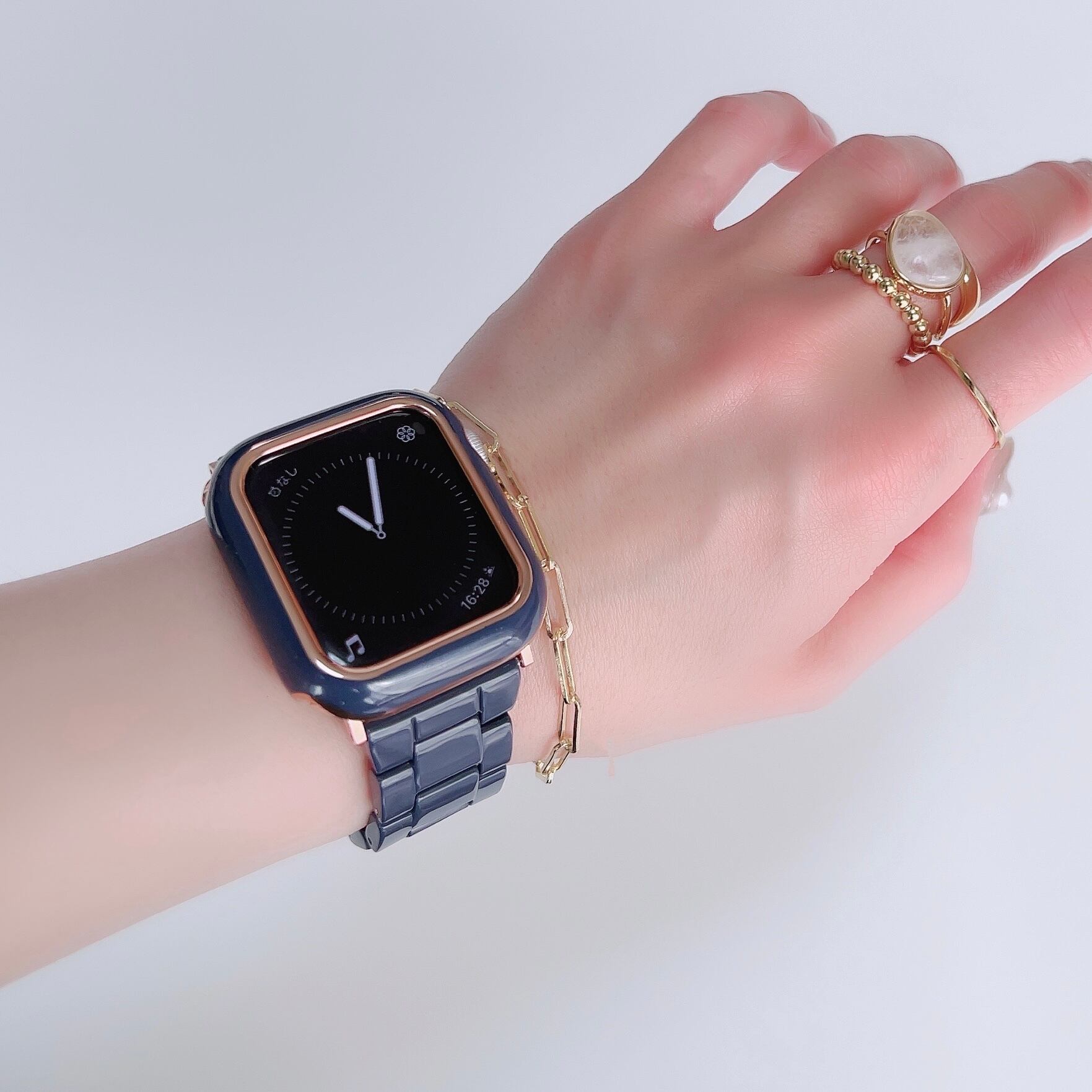 Apple Watch ピンクゴールド 本体 42mm ベルト バンド 色白 カバー 