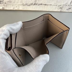 LOUIS VUITTON ルイヴィトン  ポルトフォイユ ロックミニ レザー 三つ折り財布 ベージュ A-10023