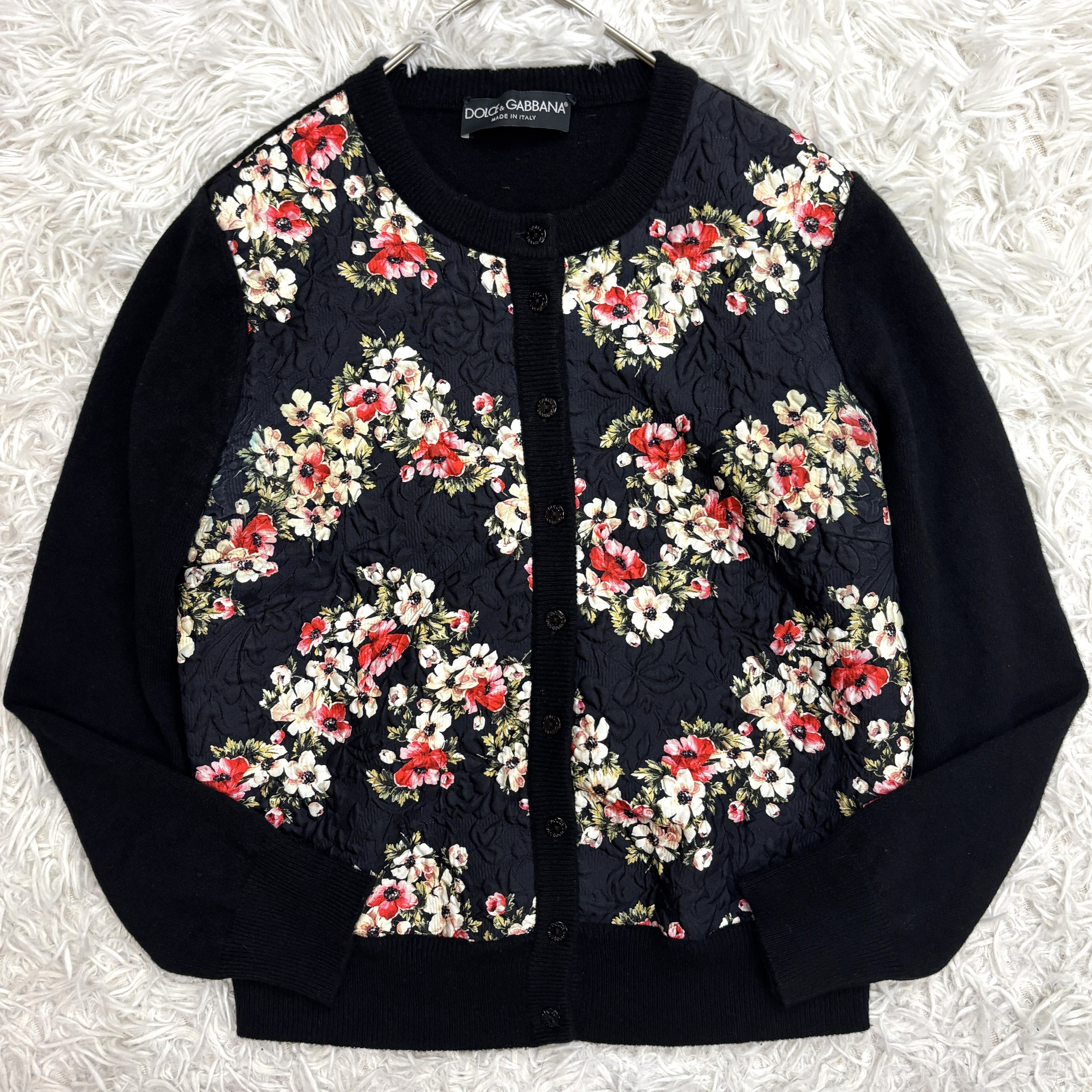 超希少 ドルチェ＆ガッバーナ クラウン刺繍厚手ニット 44 カシミア87