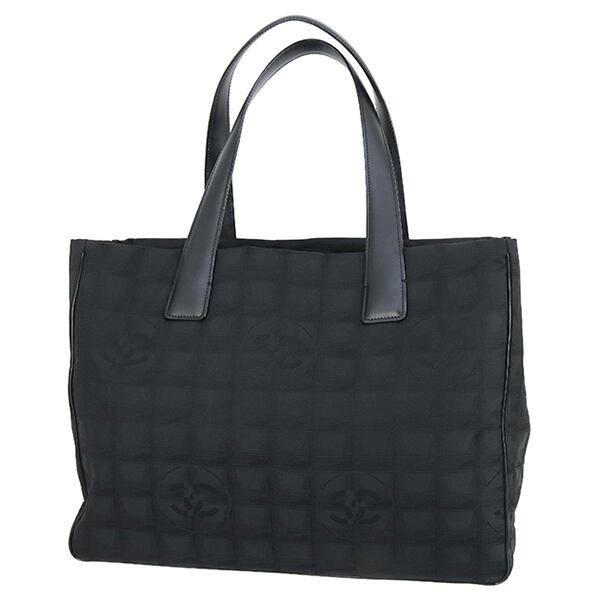 Used CHANEL シャネル ニュートラベルライン トート MM ブラック 黒 A15991 超美品