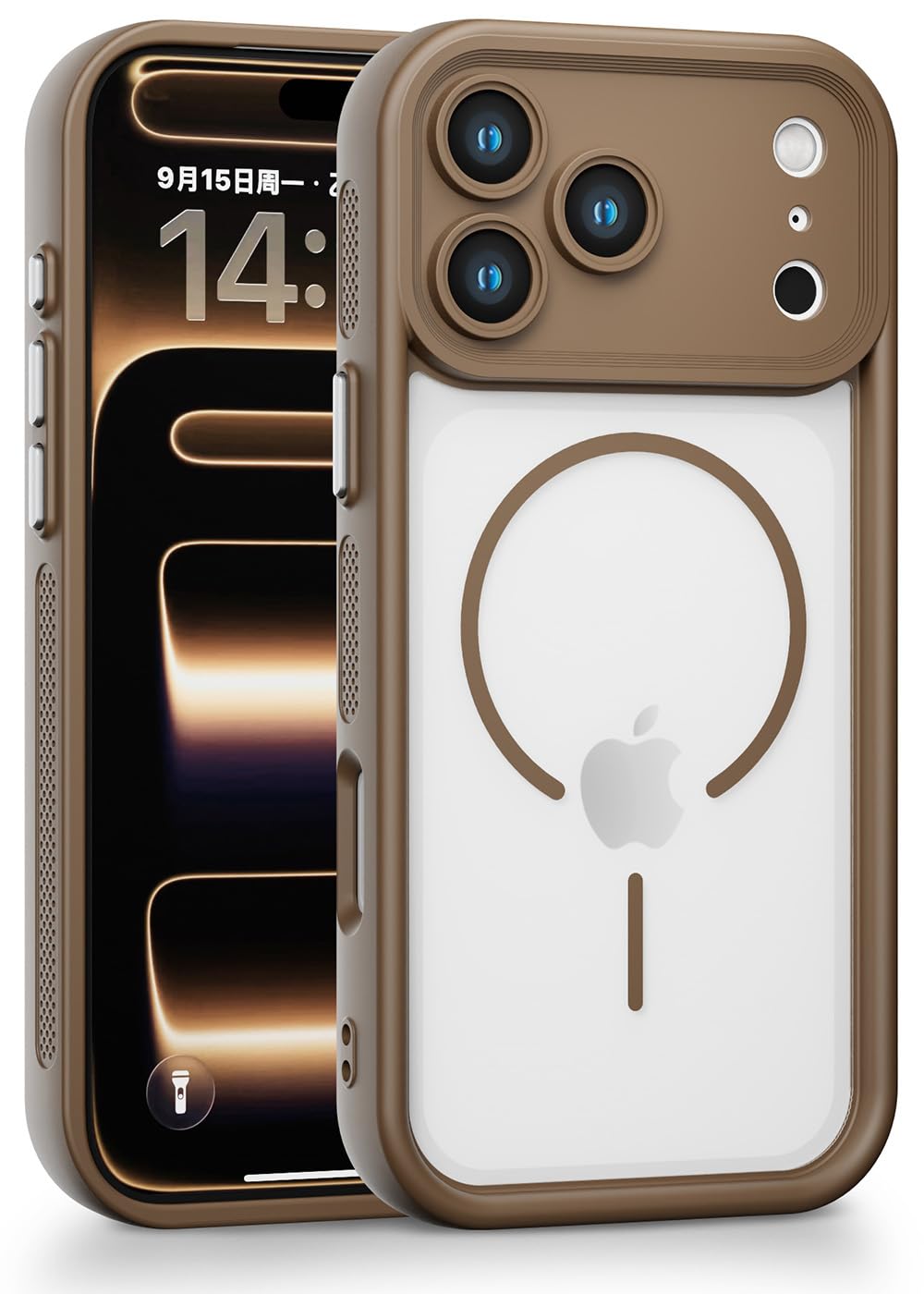 【放熱・360°エアークッション・MagSafe対応】 for iPhone 16 ケース 半透明 マット 側面+背面+エッジ 全方位ガード いphone16 ケース 韓国 米軍MIL規格 耐衝撃 指紋防止 TPUソフト側面 黄ばみにくい アイフォン アイホン 男女兼用 TY (iPhone16 カーキ)