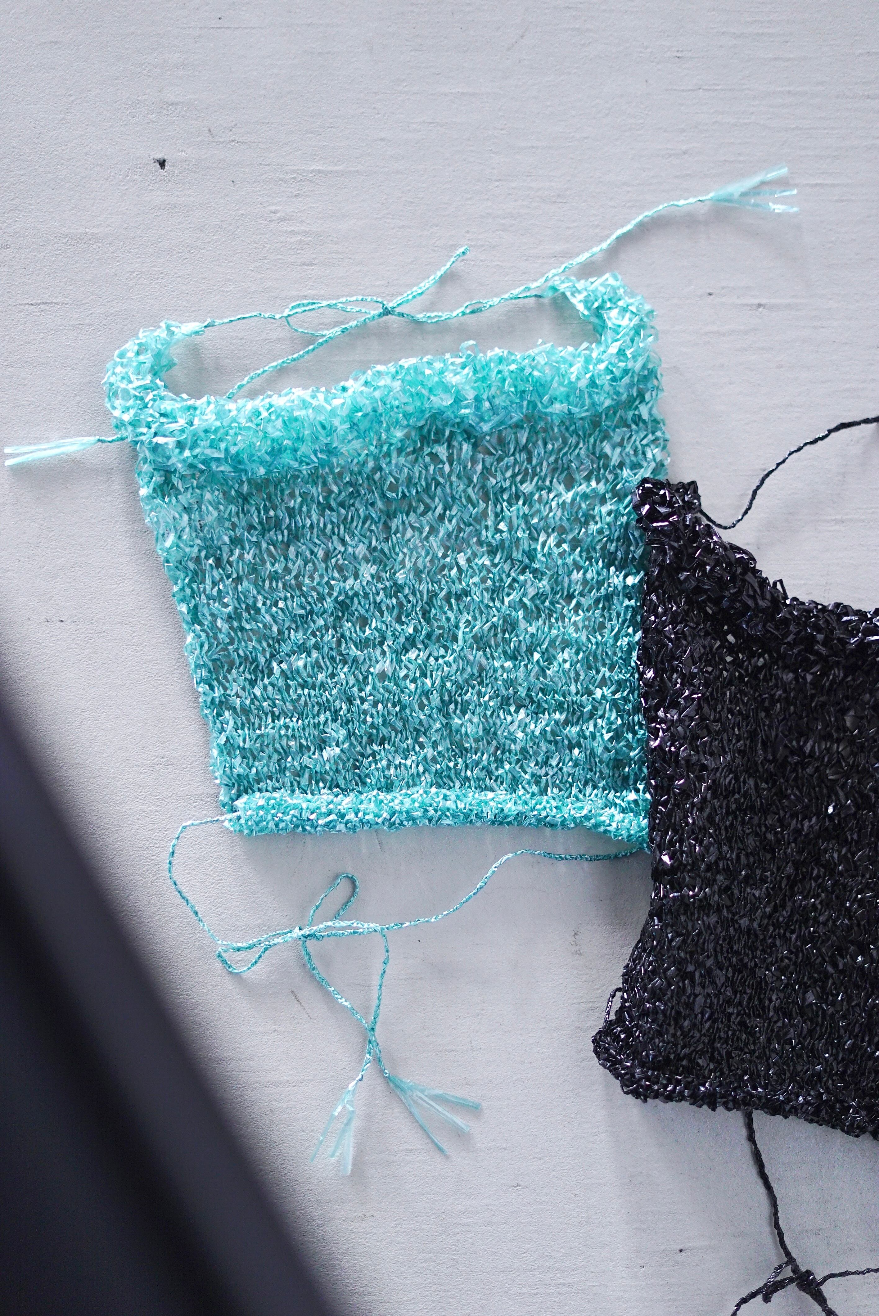 トップス FUMIKA_UCHIDA / VINYL STRING KNITTED BIB FUMIKA_UCHIDA / VINYL STRING KNITTED BIB