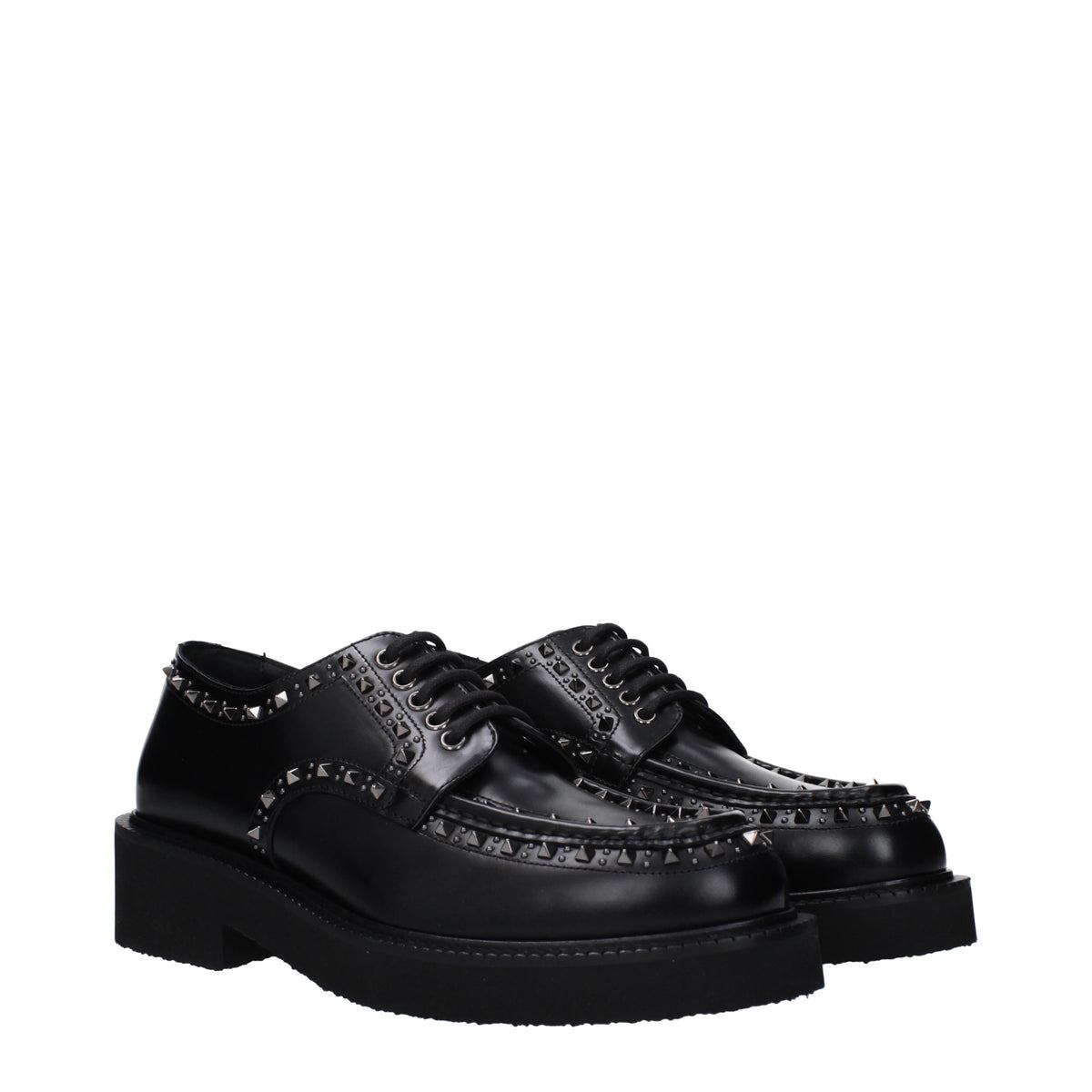 VALENTINO GARAVANI ヴァレンティノガラヴァーニ メンズ レースアップシューズ レザー ブラック