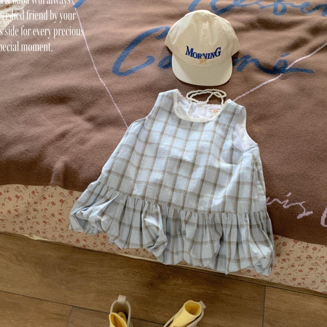 «予約»«mumu&baba»«ジュニアサイズあり» モングルチェックワンピース