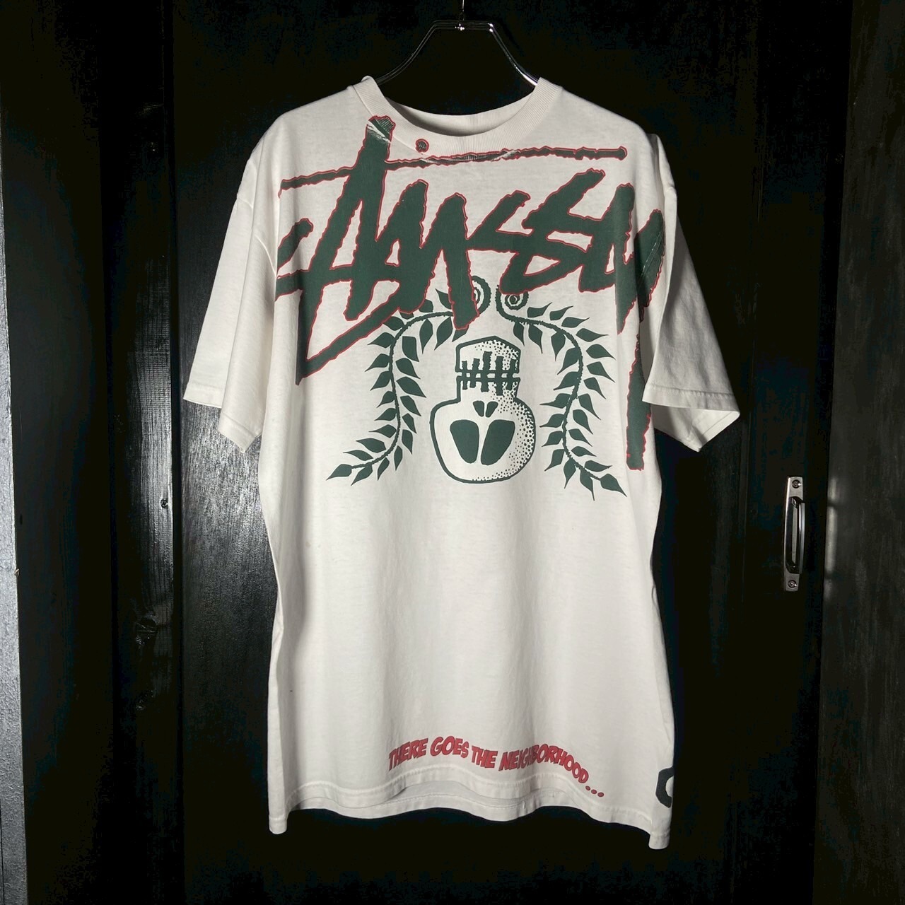 00s　STUSSY×COMMSSARY　スカルリーフ　100着限定コラボTee　オールドストゥーシーTシャツ