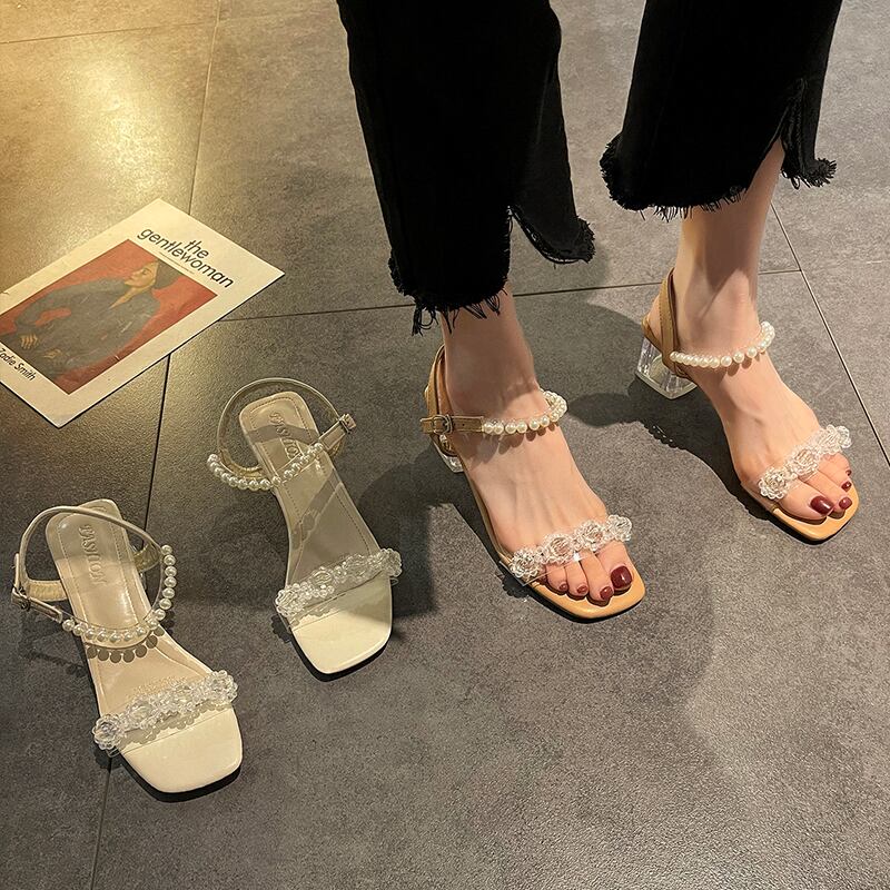 バックルサンダルサマーレッドスタンダードラインストーン 靴 シューズ レトロ 夏物 部族の婦人靴61683328098