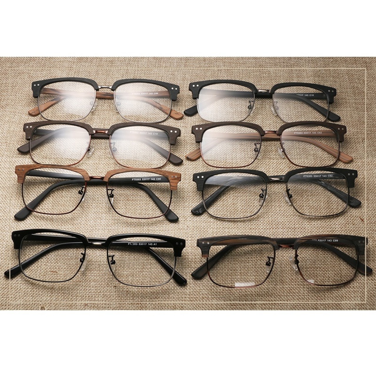 Wood Grain Metal Frame Glasses -sirmont- / ウッド グレイン メタル フレーム メガネ -サーモント-