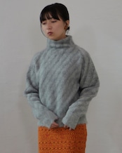 RITSUKO KARITA - rich Mohair Knit :Hair|グレイヘア着想/片袖無加工