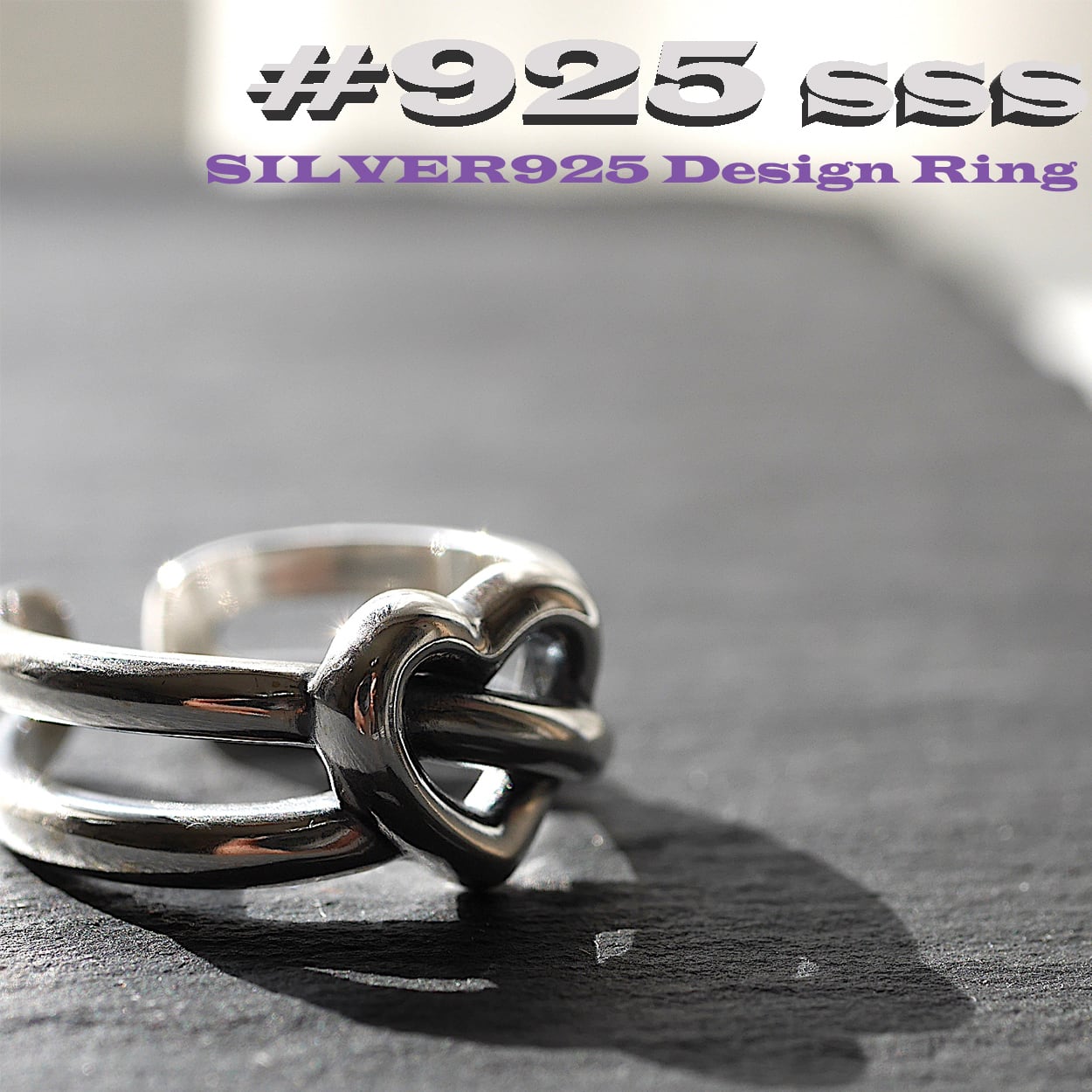 サイズ調整可能シルバー925ユニセックスデザインリング【R43】 | #925SSS