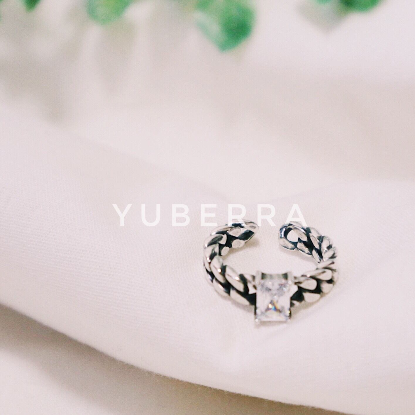 crystal chain ring / シルバー925