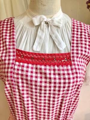 40s Red Gingham check Sun dress