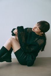 Poodle Shaggy Intarsia Pullover Knit