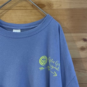 【GILDAN】ワンポイントロゴ バックプリント Tシャツ XL ビッグサイズ US古着