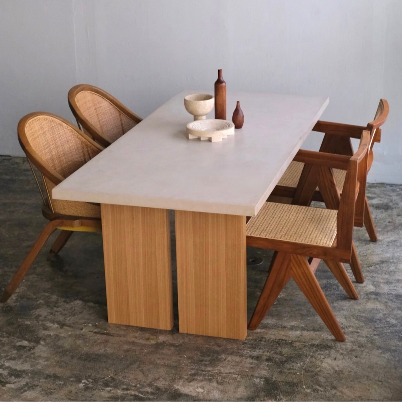 Wood panel Dining table