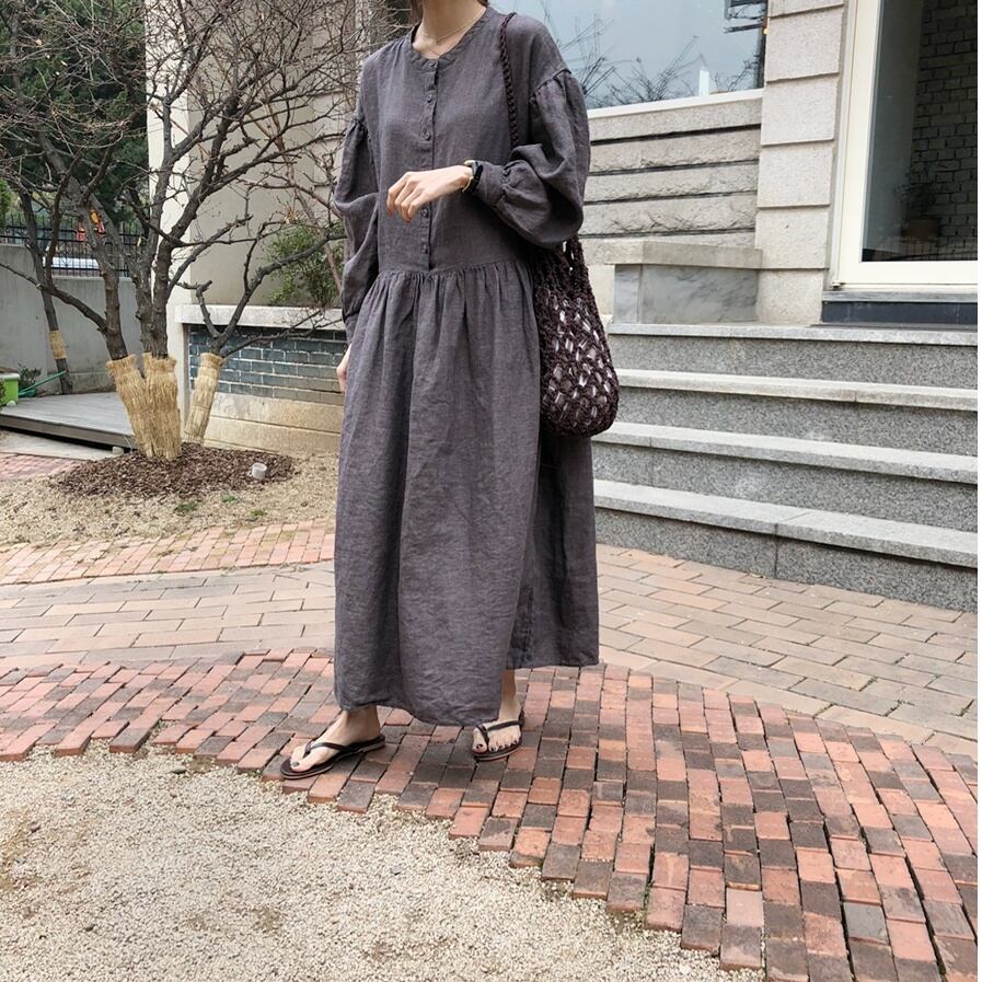 憧れの ワンピース シャツワンピース ロング丈 マキシ丈 アンクル丈 長袖 柄 ストライプ 春 秋 ワイド 前開き かわいい 大人可愛い カジュアル 大人 かっこいい 大人女子 こなれ感 ラフ メンズライク マニッシュ ボーイッシュ ガーリー 抜け感 襟付き プルオーバー 白