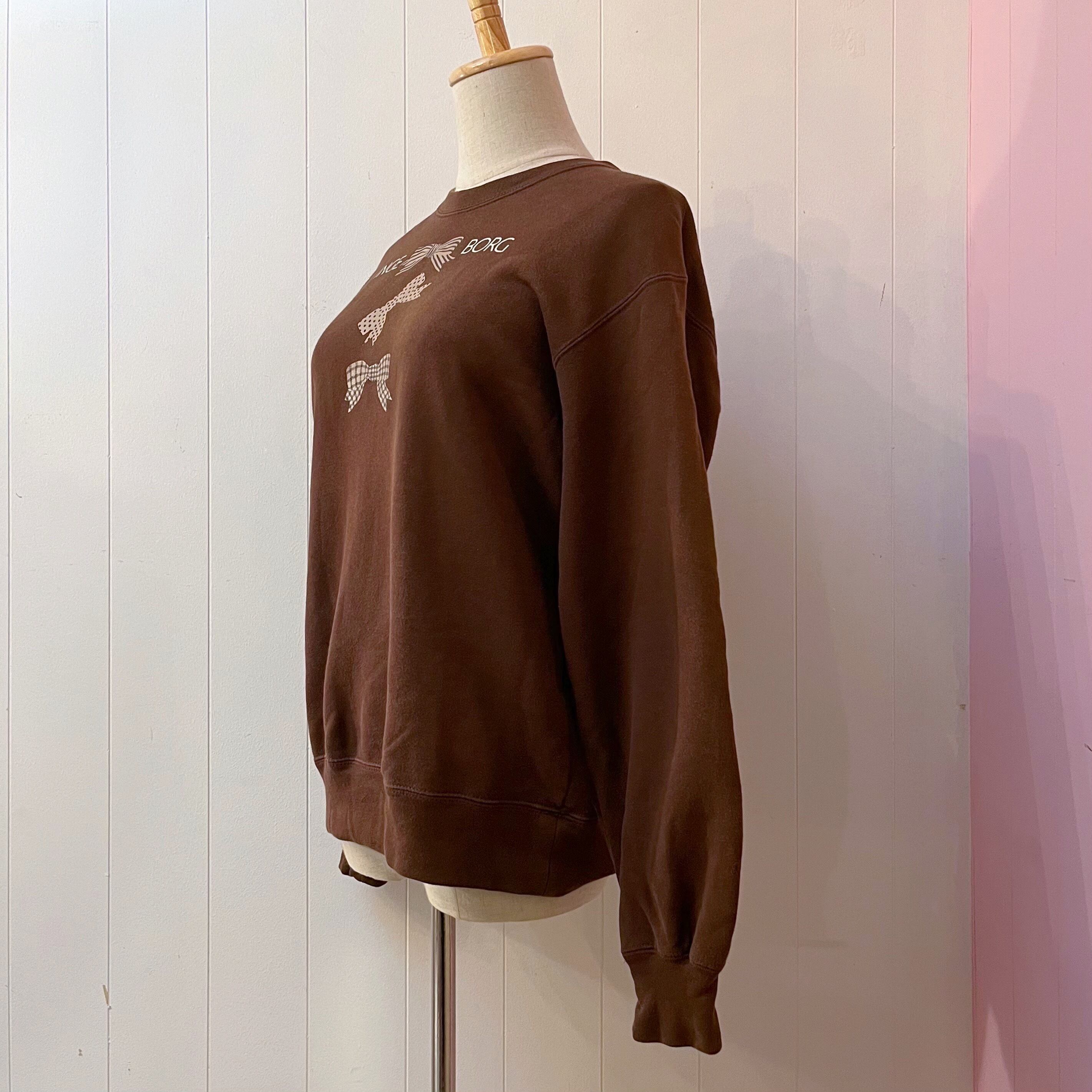 INGEBORG / chocolate brown ribbon sweat