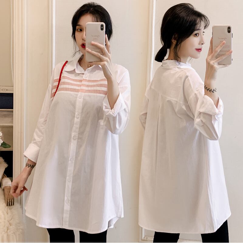 【新作】【送料無料】 2020マタニティドレス秋ターンダウン襟ゆったりとした服プラスサイズスタイリッシュなドレス妊婦ママドレス 大きめサイズ オータム 秋物 AL expec316629169049