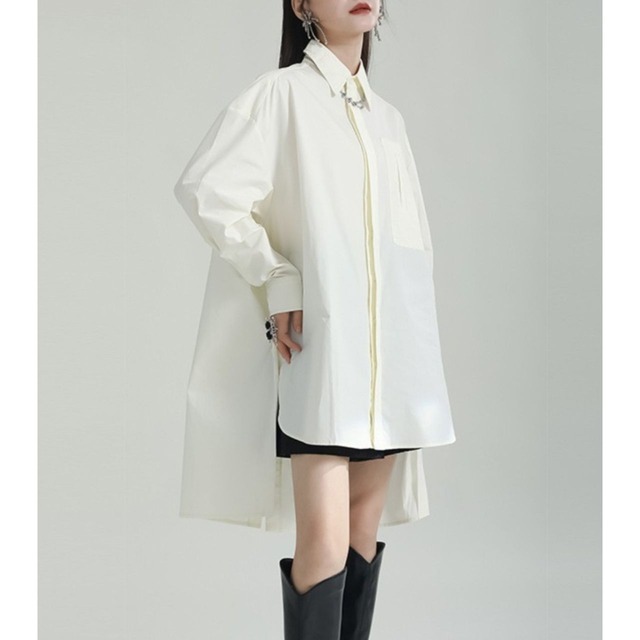 Lrregular retro shirt C0385