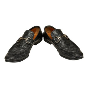 グッチ グッチシマ ホースビット ローファー サイズ:42 ブラック レザー メンズ GUCCI 【中古】