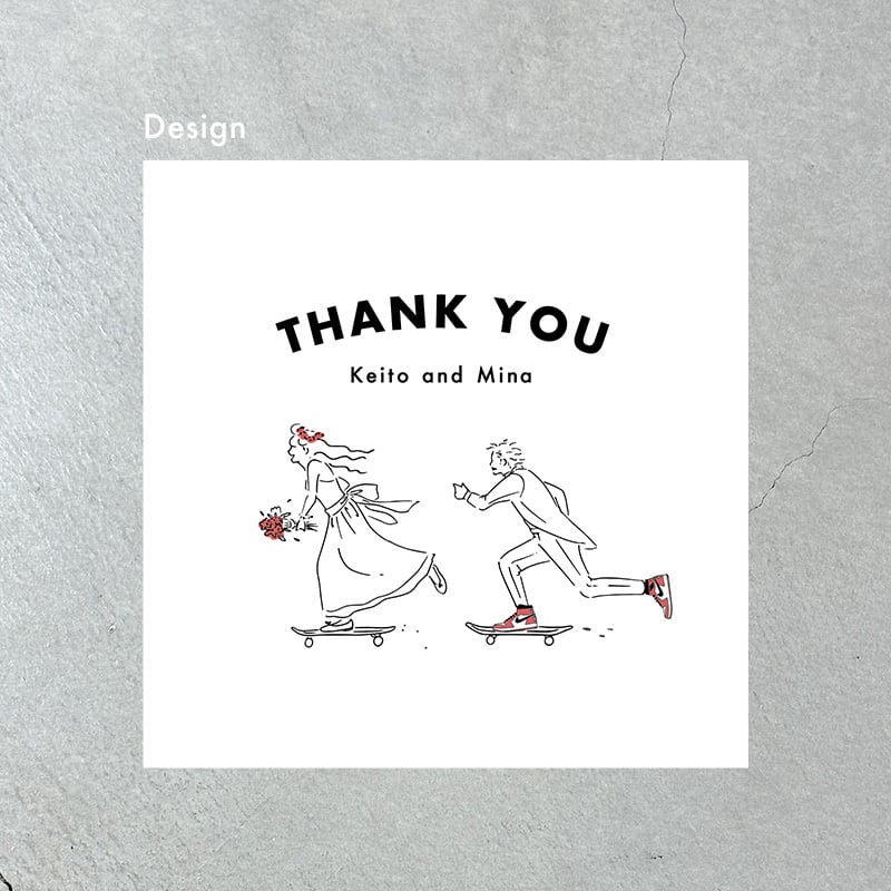 THANK YOUシール ／ AIR JORDANイラスト【 5cm・80枚】 | mayc wedding