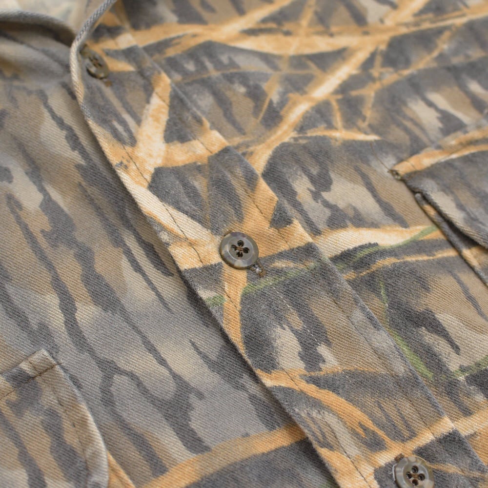 80～90s MOSSY OAK リアルツリーカモ シャモアクロス コットンシャツ