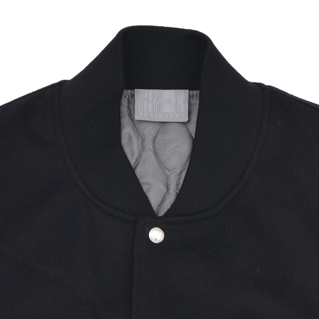 VTMNTS】VTMNTS COLLEGE JACKET(BLACK/BROWN) | AYIN