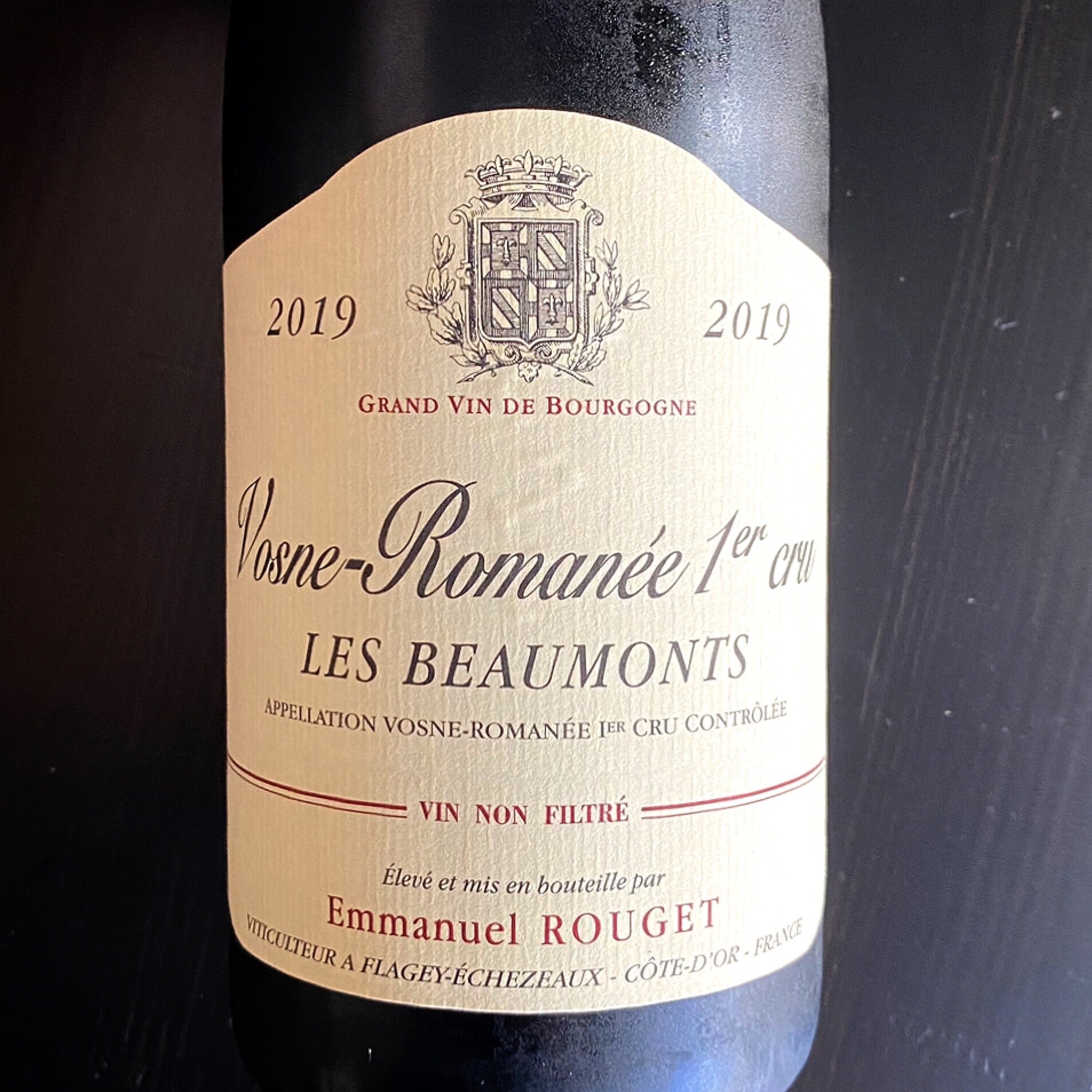 [2019]Vosne Romanee 1er les Beaumonts Emmanuel ROUGET / ヴォーヌロマネ プルミエクリュ レ ボーモン エマニュエル ルジェ