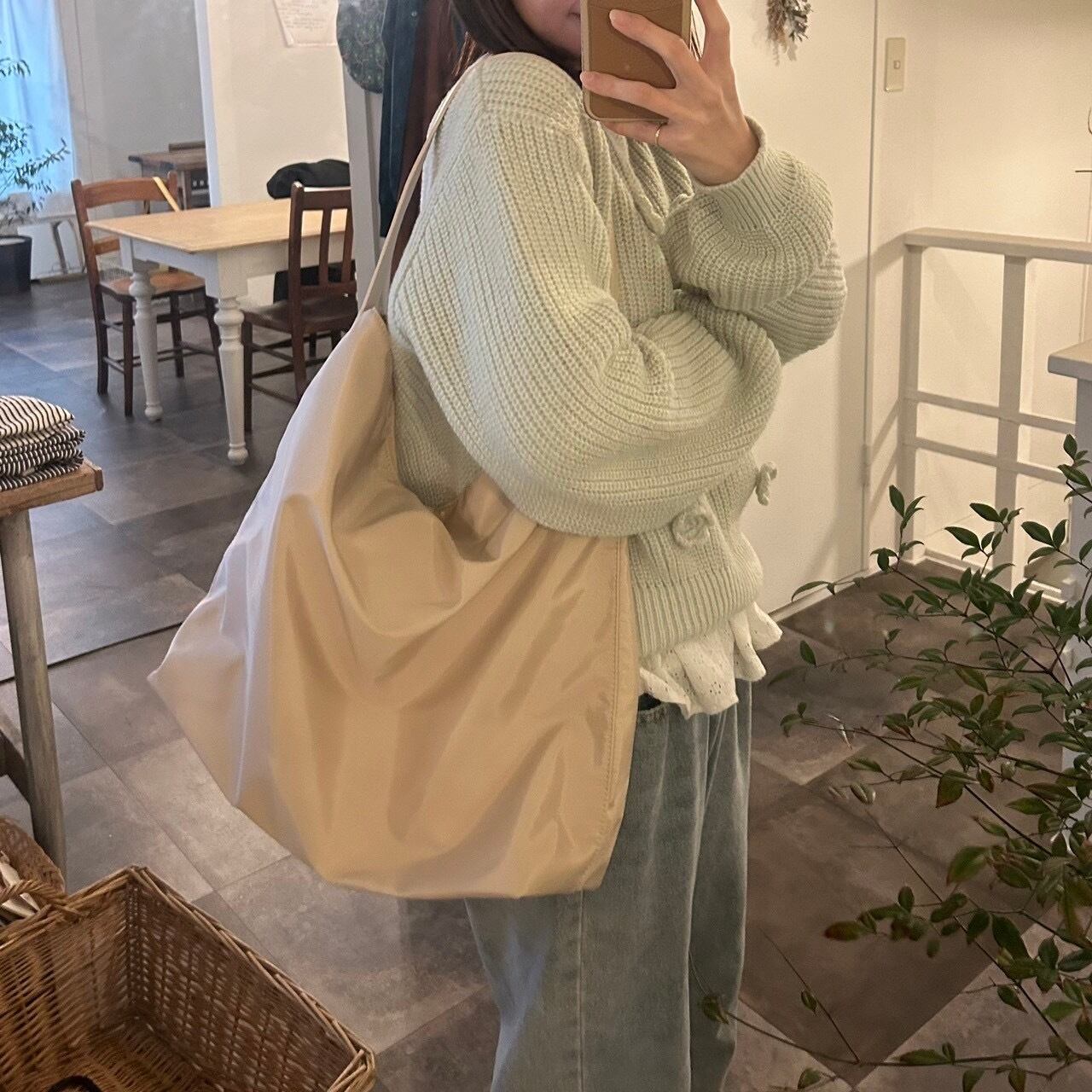 ナイロンバック【アイボリー】_