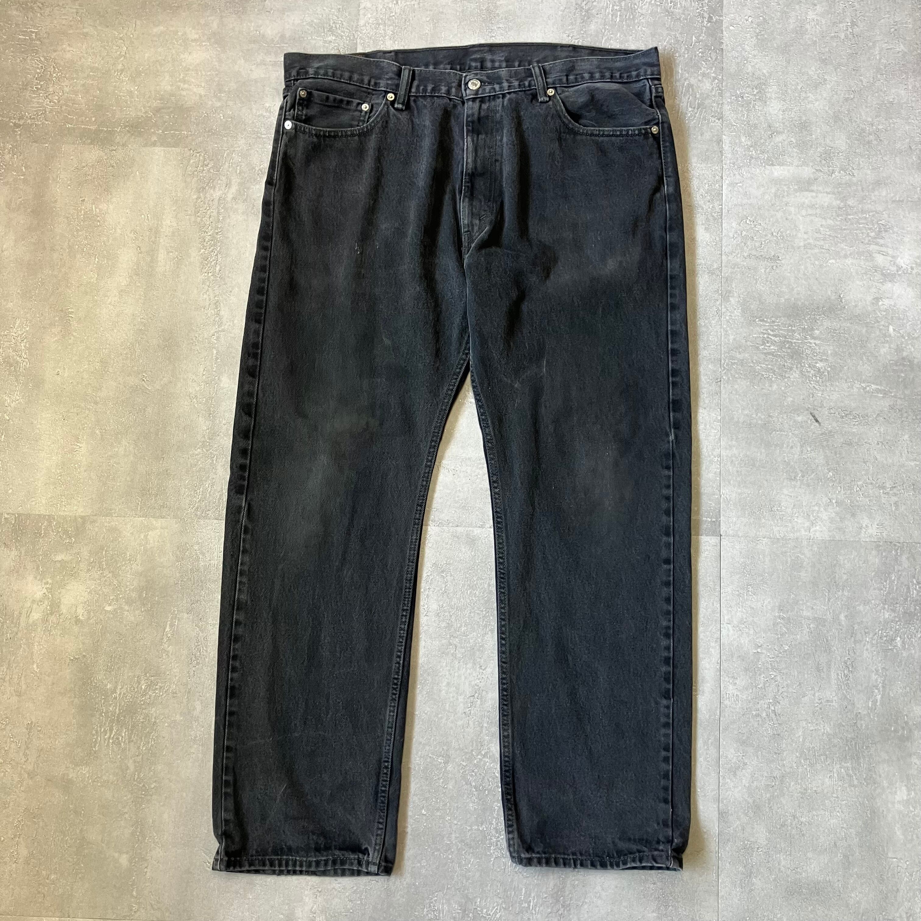 《実寸w40l30》Levi's リーバイス 505 ブラックデニム No.3435