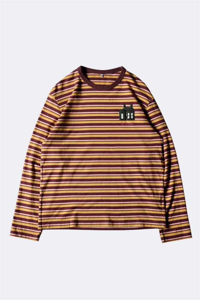 KHOKI 【Hand-Embroidered Long Sleeve T-Shirt  -Brown-】