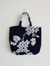 spice 浴衣生地 マチ付きバック 紫陽花
