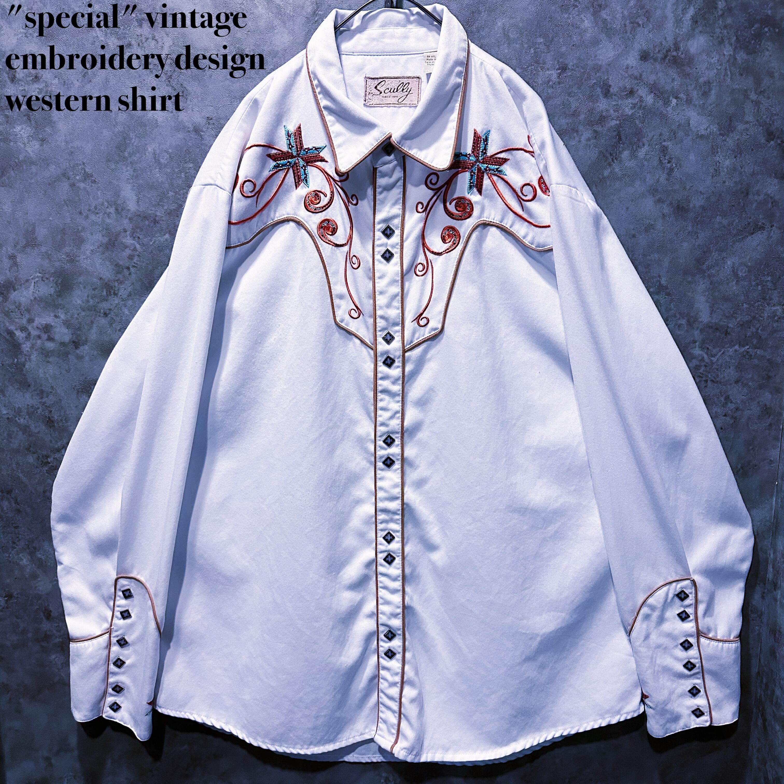 【doppio】"special" vintage embroidery design western shirt