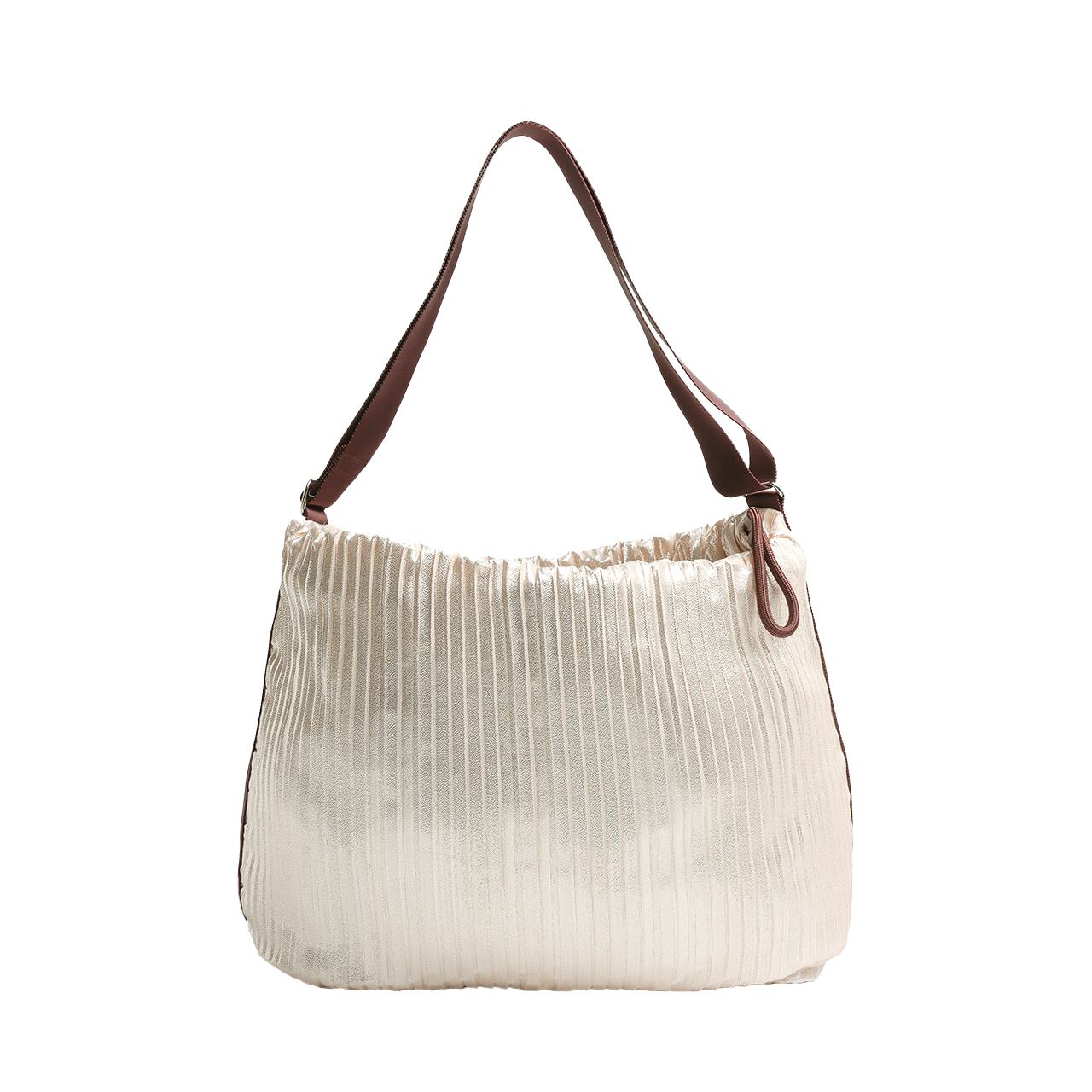 ラメプリーツショルダーバッグL(DKK-S914)#557ピンクゴールド