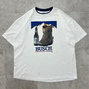 USA製　90s ブッシュ　ビール　ビンテージ　Tシャツ 企業　XL 半袖　白