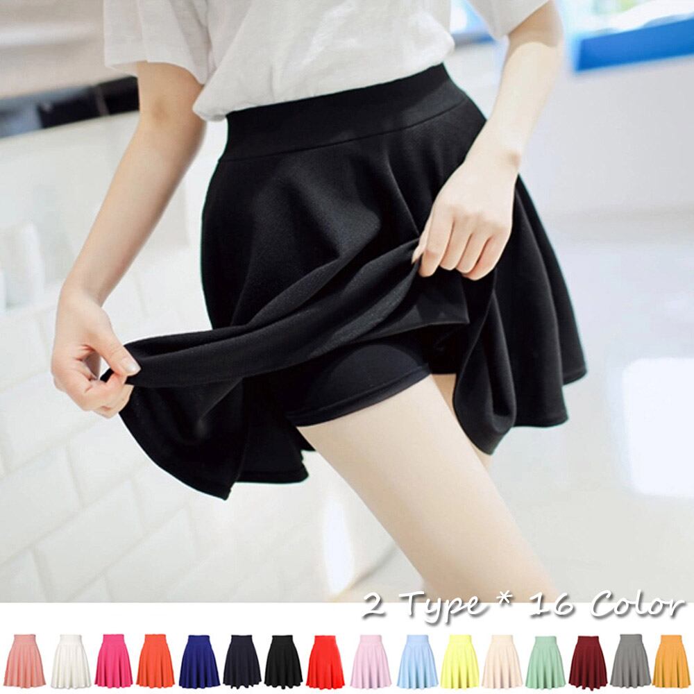 フレアスカート サーキュラースカート インナーパンツ付き タイプとロングタイプ