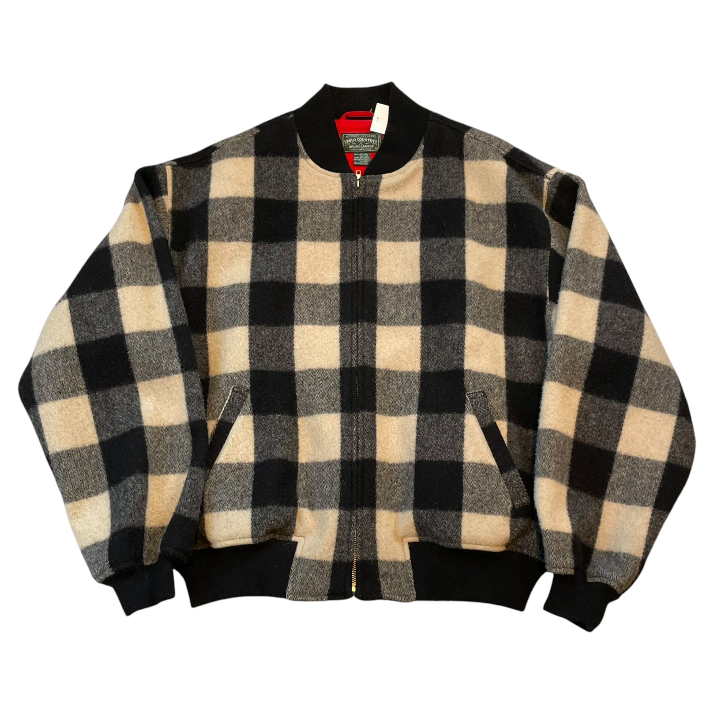 Special!! 1980s〜1990s POLO COUNTRY "BUFFALO CHECK" Wool Blouson