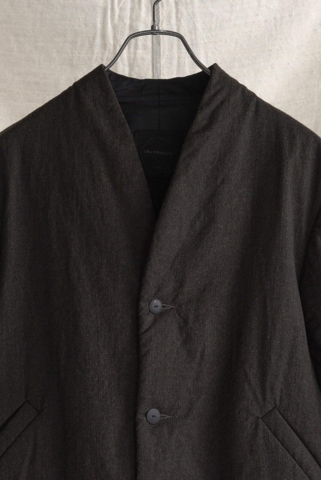 CHEZ VIDALENC - MINI COAT MEN PADDED WOOL | Brownie