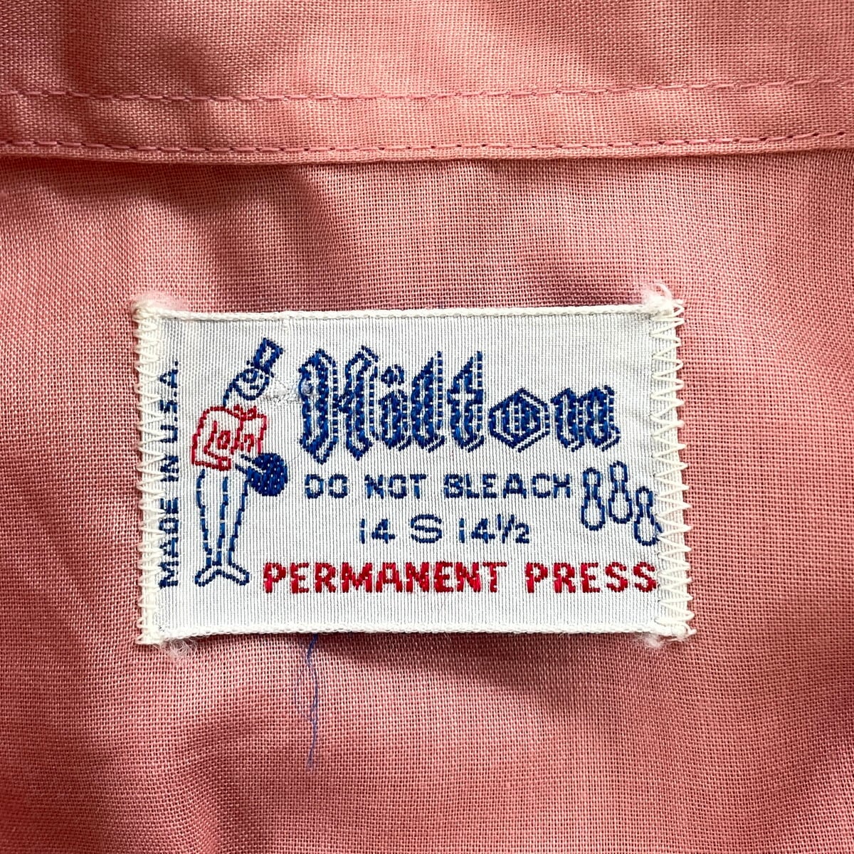 70~80年代 USA製 HILTON ヒルトン 開襟 ボウリングシャツ メンズL相当